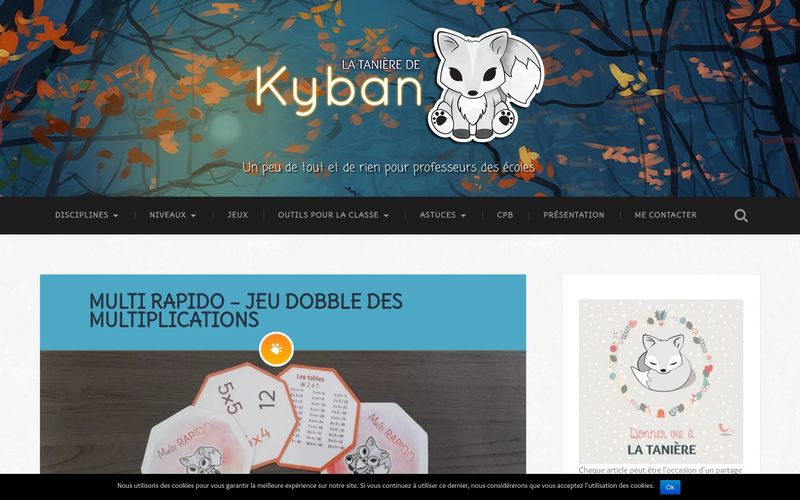 Multi Rapido - jeu Dobble des multiplications - La tani&egrave;re de Kyban